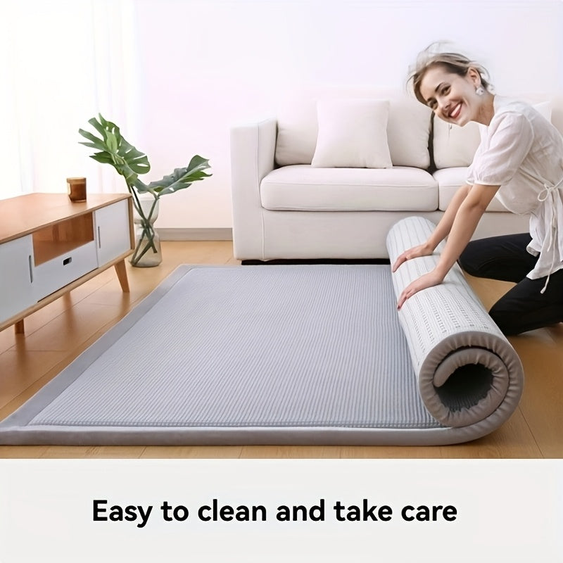 2025 New Breathable Cooling Japanese Tatami Style Bedroom, Study or Living Room Mat - Knitted Polyester Fabric, Multiple Sizes 35.43inch, 59.06inch, 70.87inch, 78.74inch | Modern Japanese Decorative Cushion, Bed Mat