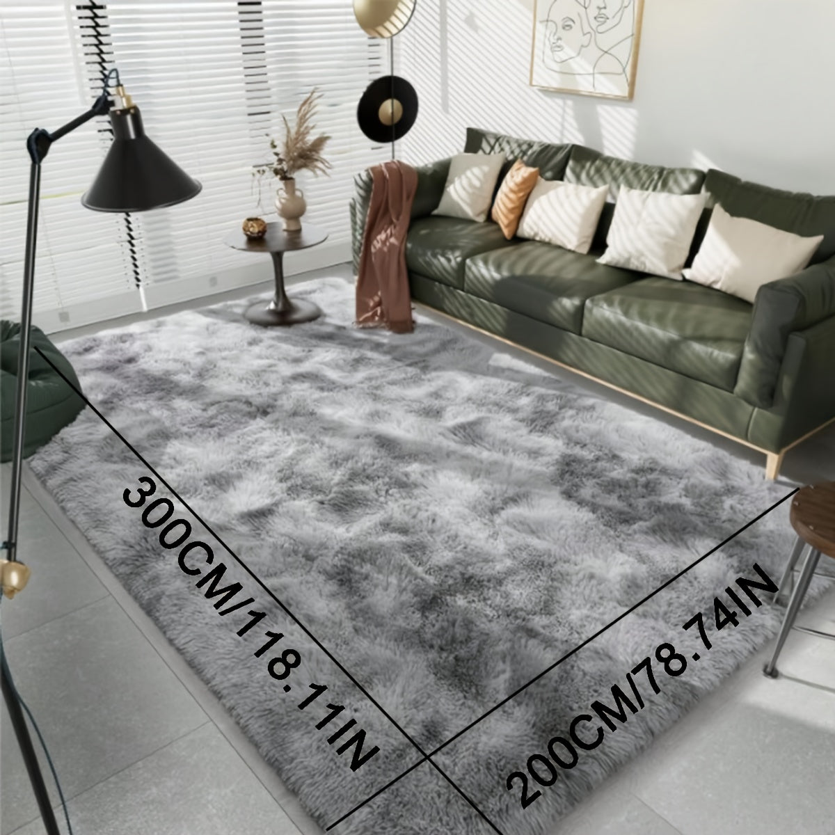 1pc Tie-Dye Plush Carpet, Ultra Soft Anti-slip Area Rugs, Non-Slip Shaggy Furry Fuzzy Rug, Modern Home Decor, No Linting Washable Nordic Carpet Suitable For Living Room Sofa Coffee Table Bedroom Bedside Soft Full Room Plush Floor Mat